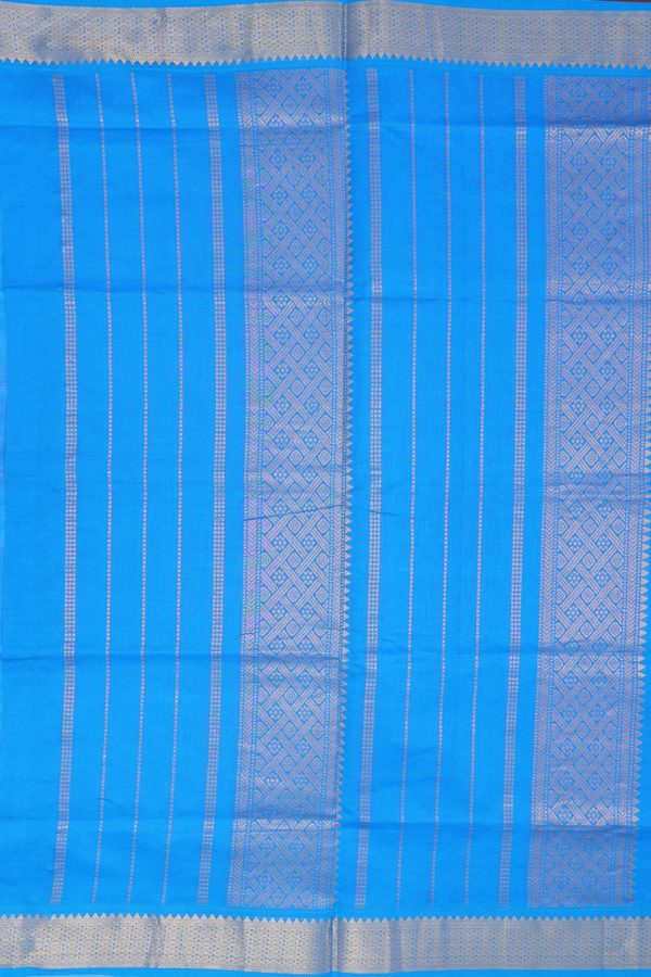 Semi Silk Cotton Saree In Pink With Contrast Border