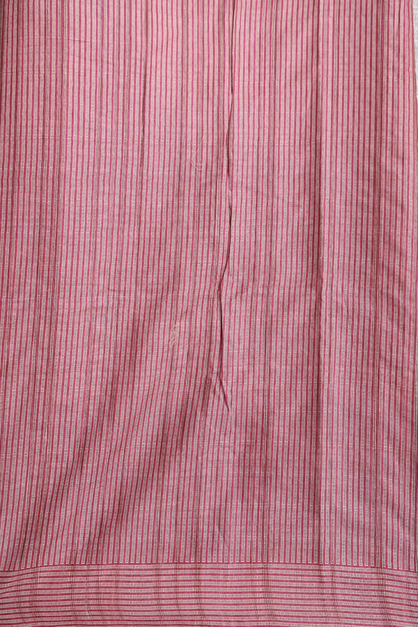 Kota Cotton Saree Beige And Hibiscus Red With Half And Half