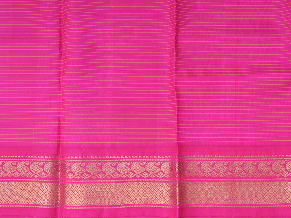 Checks Design Blue Kanchipuram Silk Pavadai Sattai Material