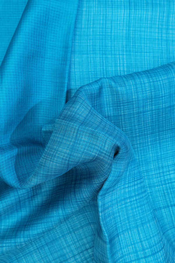 Kota Silk Saree In Blue With Light Weighted