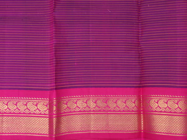 Checks Design Royal Blue Kanchipuram Pavadai Sattai Material