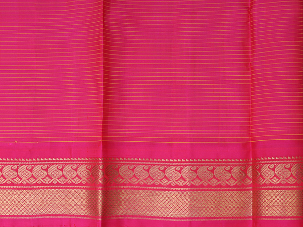 Checks Design Bluish Green Kanchipuram Pavadai Sattai Material