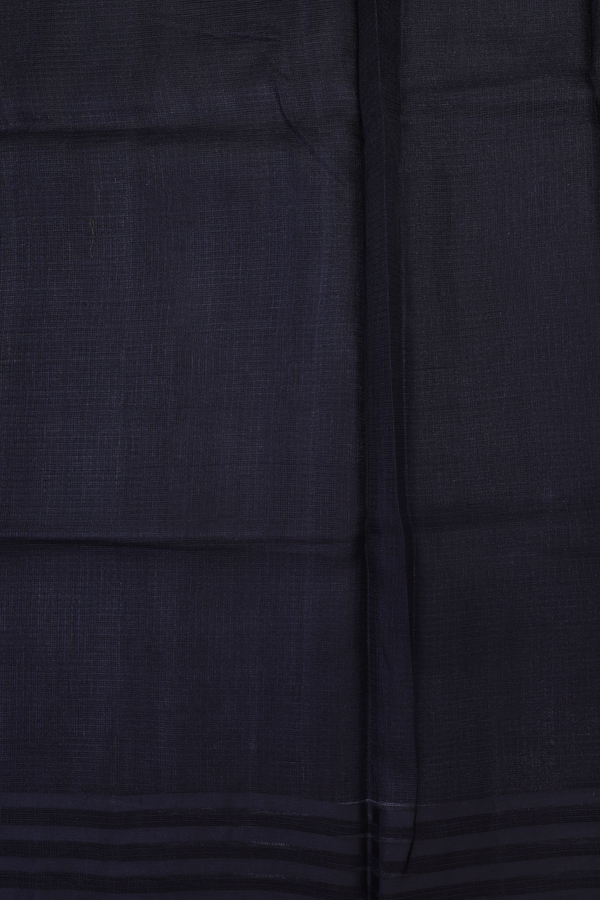 Kota Silk Saree In Black With Printed Design