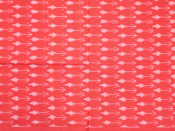 Printed Design Vermillion Red Cotton Unstitched Salwar Material