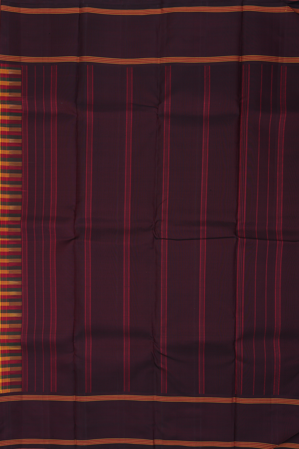 Kanchipuram Silk Saree In Multicolor With Checks Design