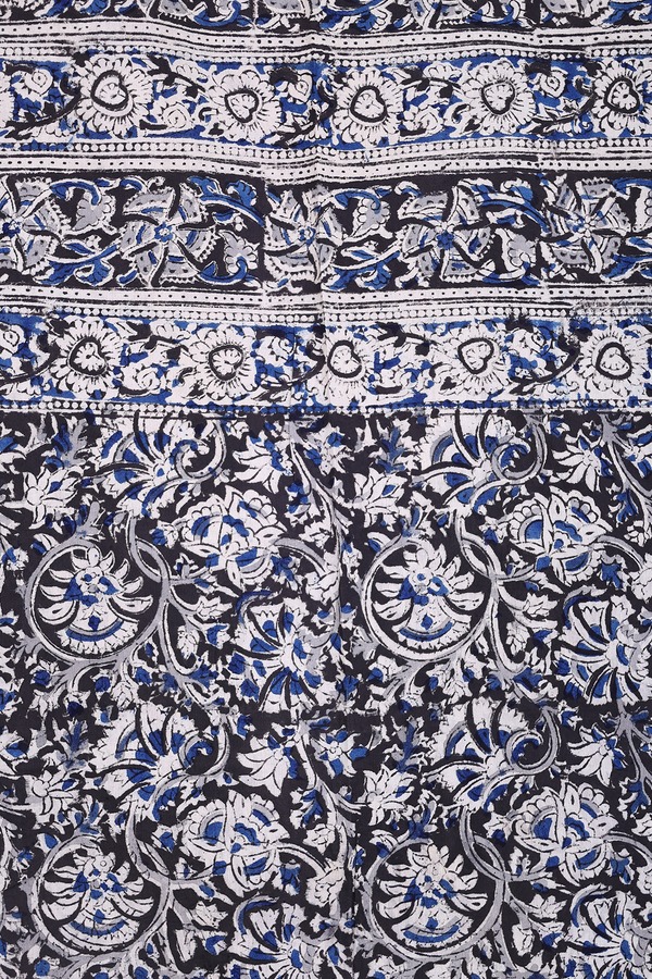 Round Neck Plain Blue Cotton Salwar Set
