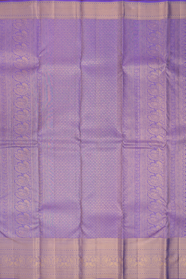 Kanchipuram Silk Saree In Lavender With Brocade Design