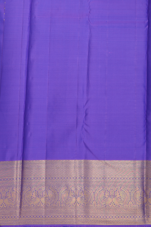 Kanchipuram Silk Saree In Lavender With Brocade Design
