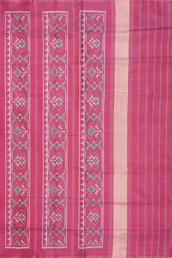 Patola Silk Saree In Orchid Pink With Allover Design