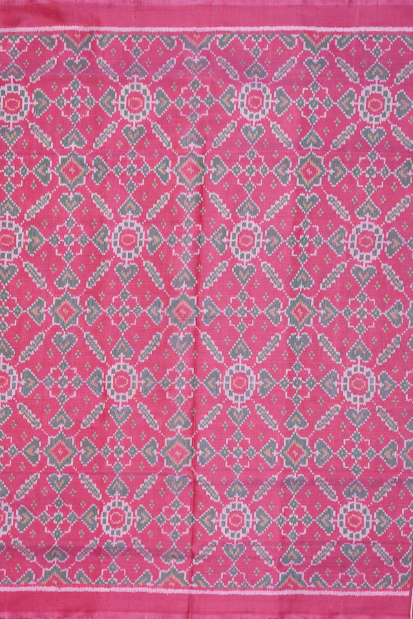 Patola Silk Saree In Orchid Pink With Allover Design