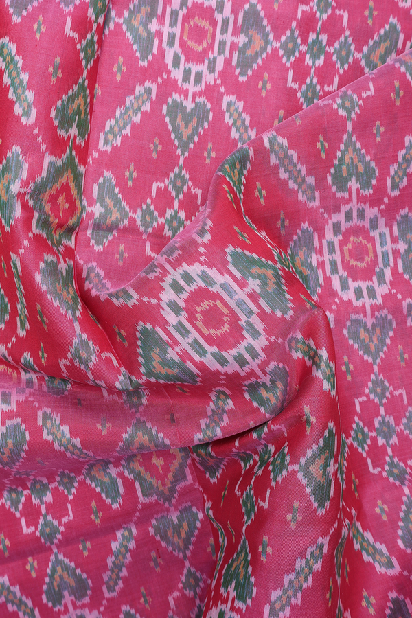 Patola Silk Saree In Orchid Pink With Allover Design