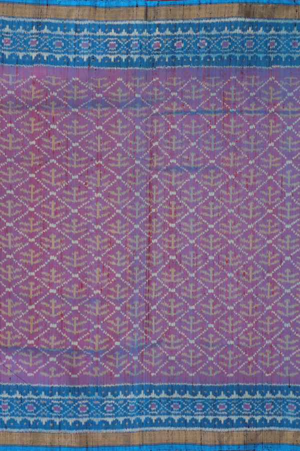 Patola Silk Saree In Dual Tone With Diamond Design