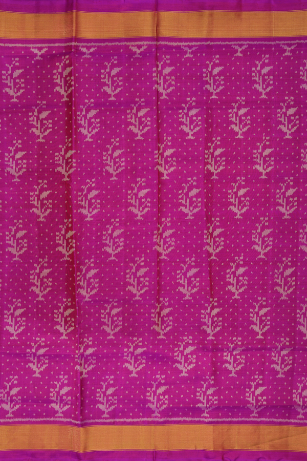 Patola Silk Saree In Plum Purple With Printed Design