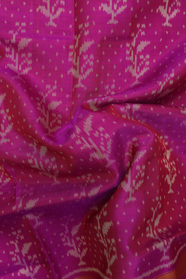 Patola Silk Saree In Plum Purple With Printed Design