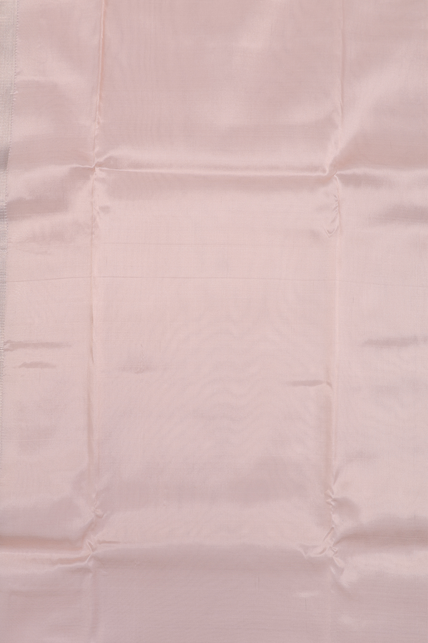 Zari Border Blush Orange Silk Dhoti With Shirt Material