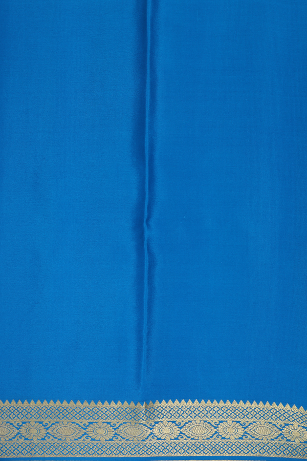 Mysore Silk Saree In Indigo Blue With Checks Design