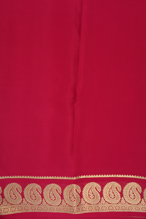 Mysore Silk Saree In Violet With Paisley Border
