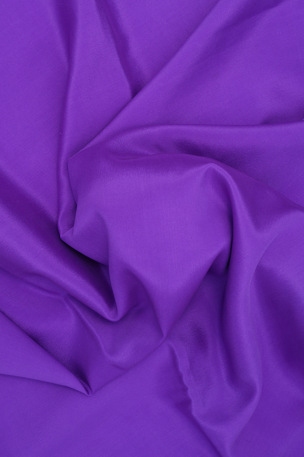 Mysore Silk Saree In Violet With Paisley Border