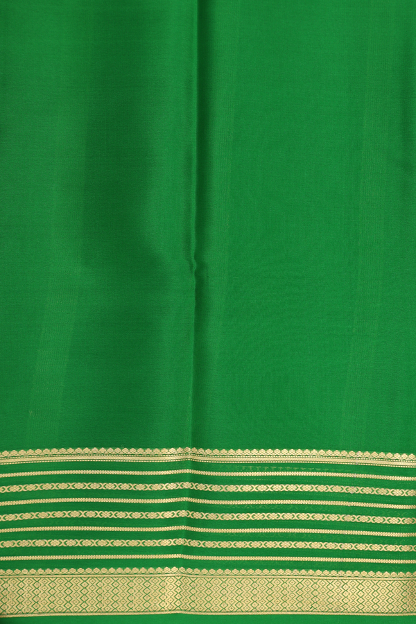 Mysore Silk Saree In Magenta With Stripes Border