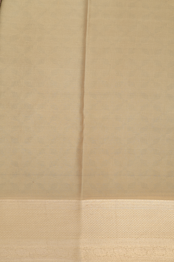 Mysore Silk Saree In Coffee Brown With Tissue Design