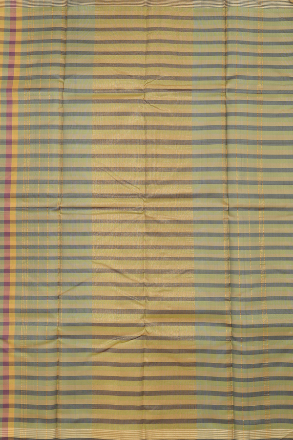 Kanchipuram Silk Saree In Multicolor With Checks Design