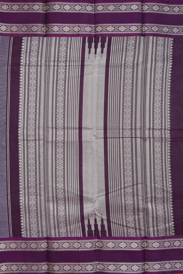 Kanchi Cotton Saree In White With Threadwork Buttas