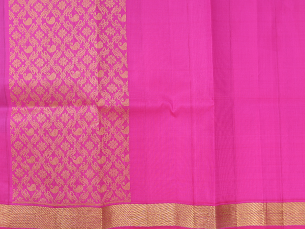 Brocade Design Parrot Green Kanchipuram Half Saree Material