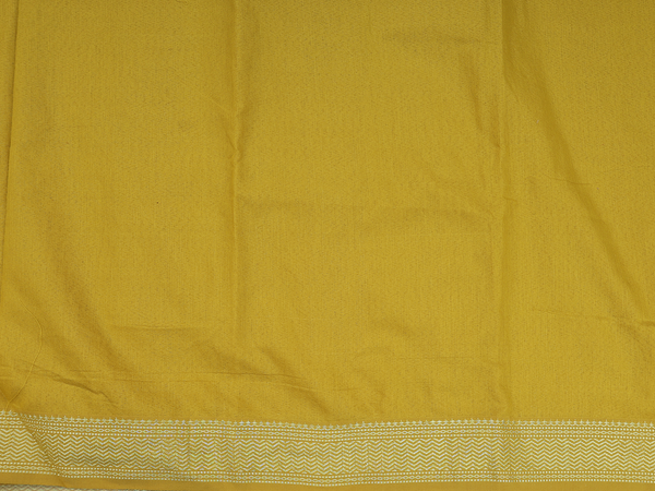 Floral Design Mustard Yellow Cotton Unstitched Salwar Set