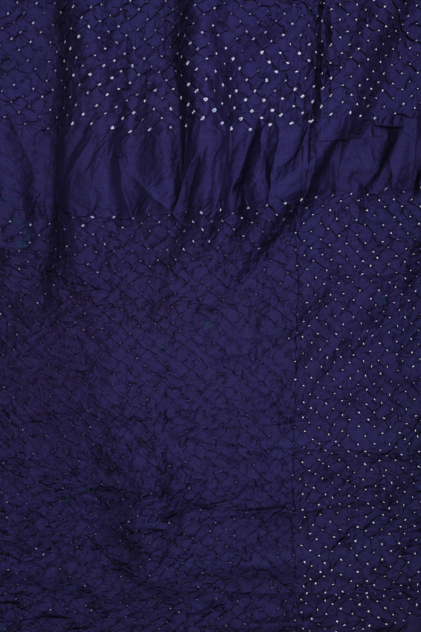 Bandhani Silk Saree In Navy Blue With Tie And Dye Design