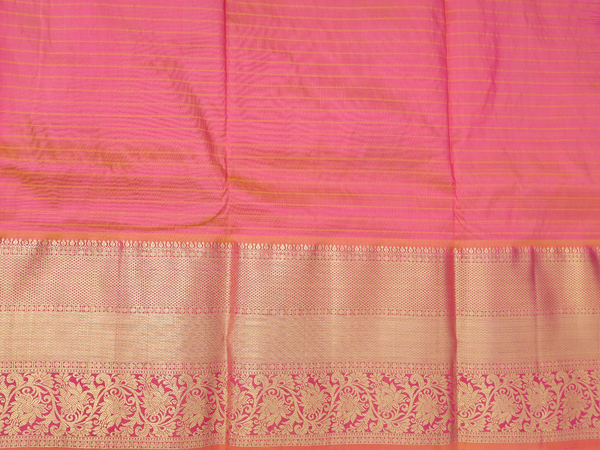 Checks Design Magenta Kanchipuram Silk Pavadai Sattai Material