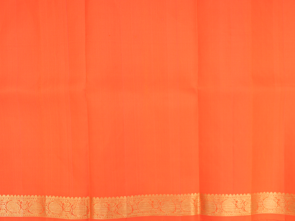 Floral Design Gold Kanchipuram Silk Half Saree Material