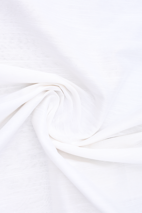 Chinese Collar Plain White Semi Raw Silk Short Kurta