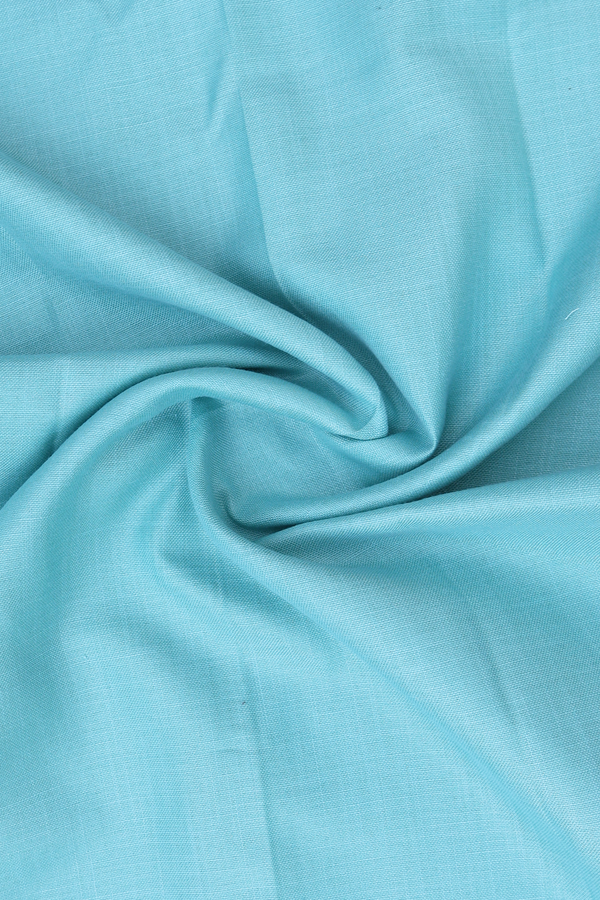 Chinese Neck Stripes Design Turkish Blue Linen Long Kurta