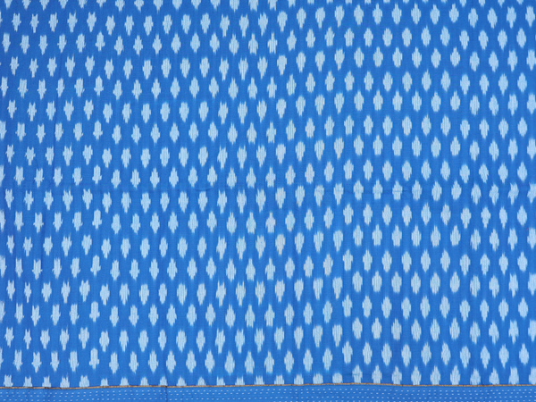 Ikat Buttas Cerulean Blue Cotton Unstitched Salwar Material