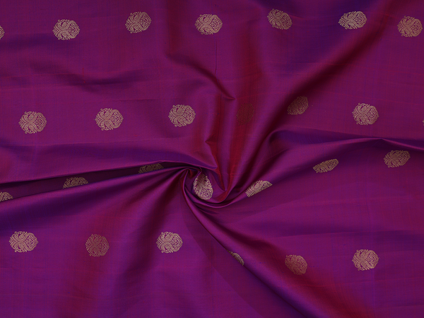 Iruthalai Pakshi Buttas Purple Kanchipuram Blouse Material