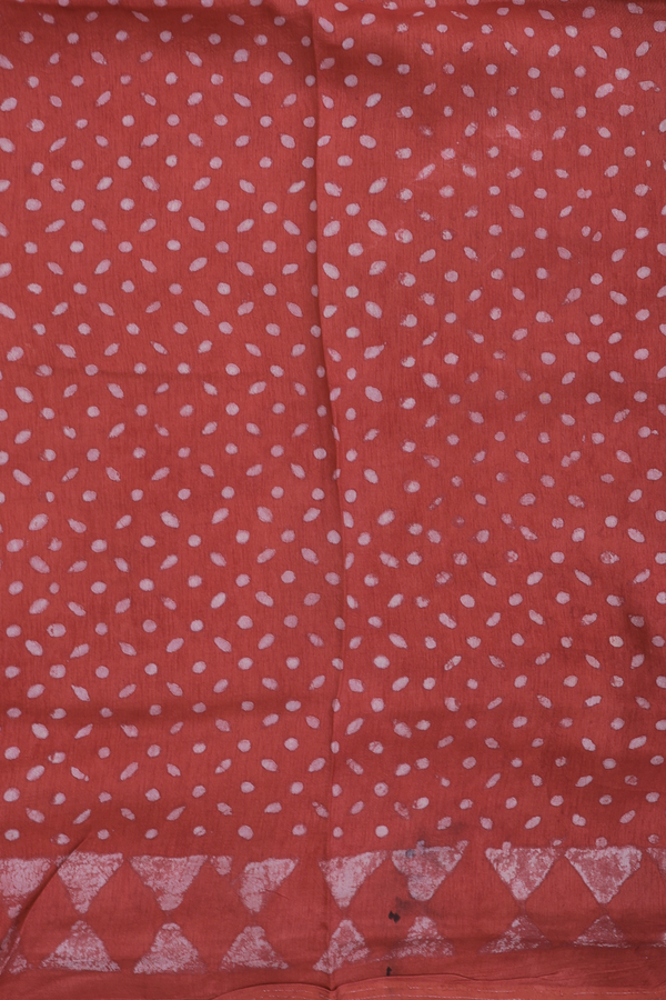Modal Silk Saree In Dusty Red With Allover Design