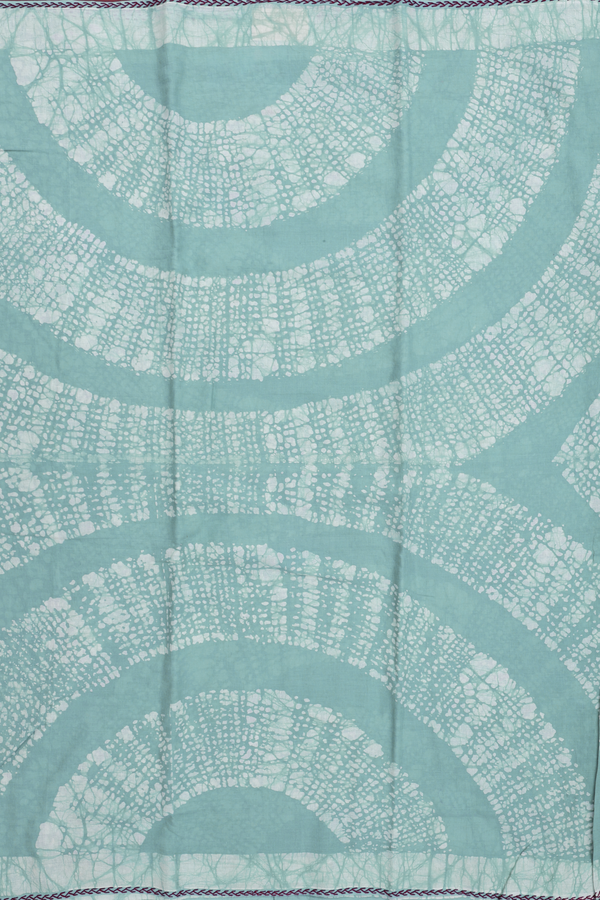 Jaipur Cotton Saree In Aegean Blue With Printed Design