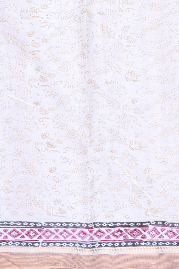 Tussar Silk Saree In Mauve With Printed Buttas