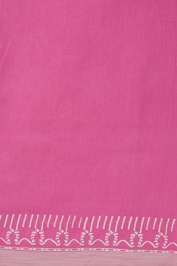 Kota Cotton Saree In Pink With Allover Design