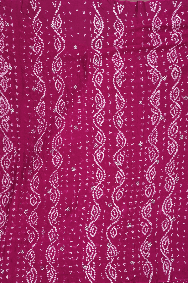 Bandhani Silk Saree In Berry Purple With Tie And Dye Design