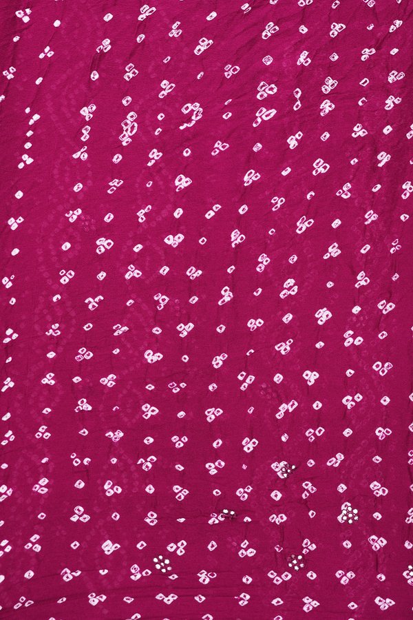 Bandhani Silk Saree In Berry Purple With Tie And Dye Design