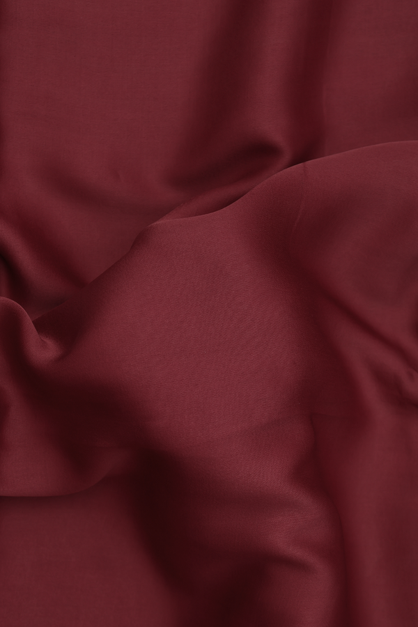 Modal Silk Saree In Plain Berry Red With Zari Pallu