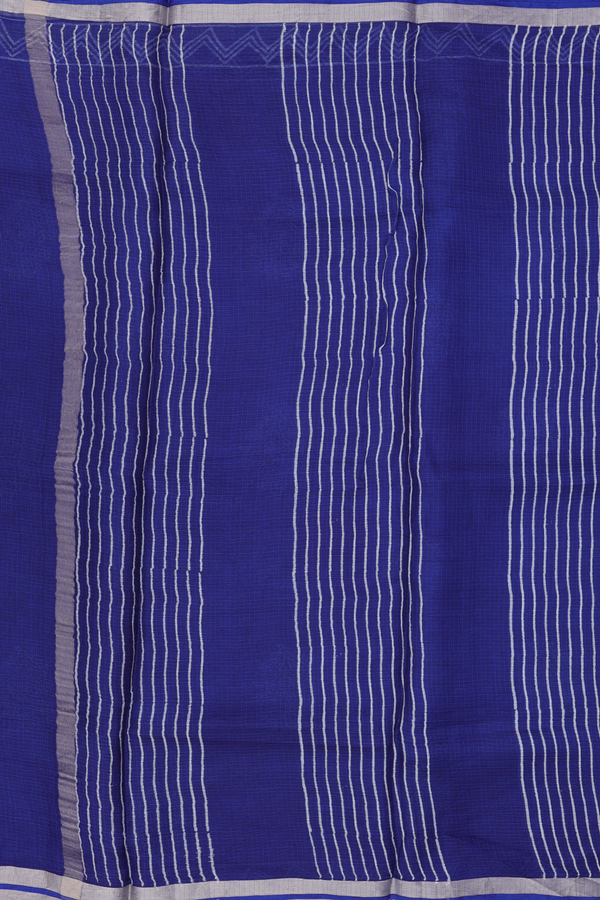 Kota Silk Saree In Royal Blue With Floral Motifs