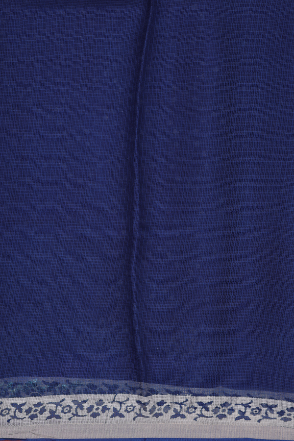 Kota Silk Saree In Oxford Blue With Diamond Design