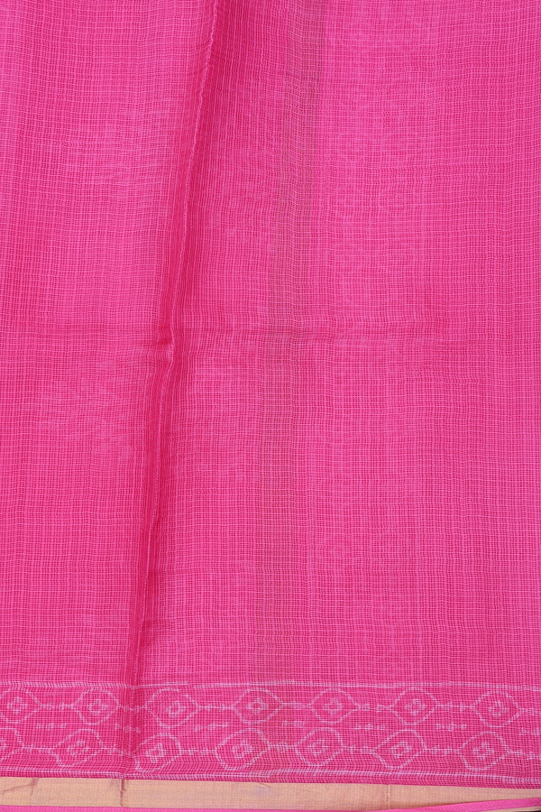 Kota Silk Saree In Pink With Printed Design