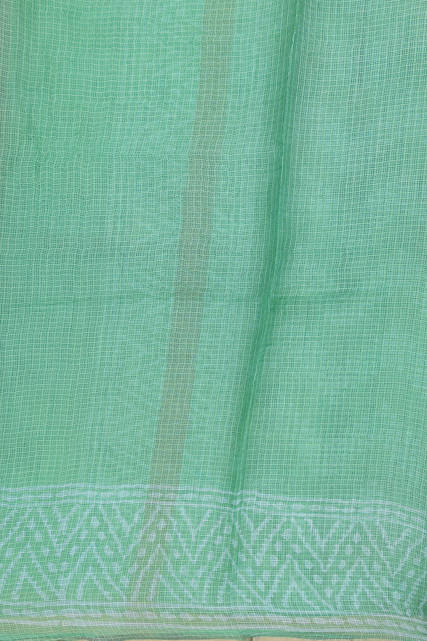 Kota Silk Saree In Green With Allover Design