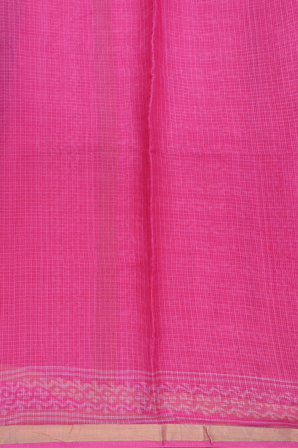 Kota Silk Saree In Punch Pink With Allover Design