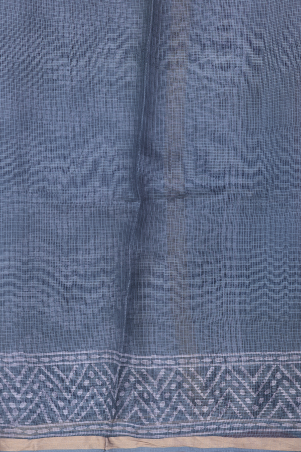 Kota Silk Saree In Grey With Allover Design
