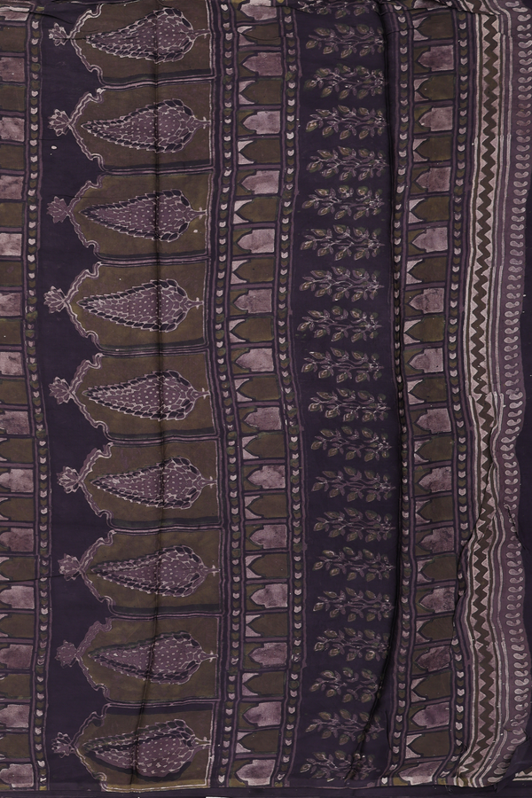 Modal Silk Saree In Cedar Brown With Allover Design