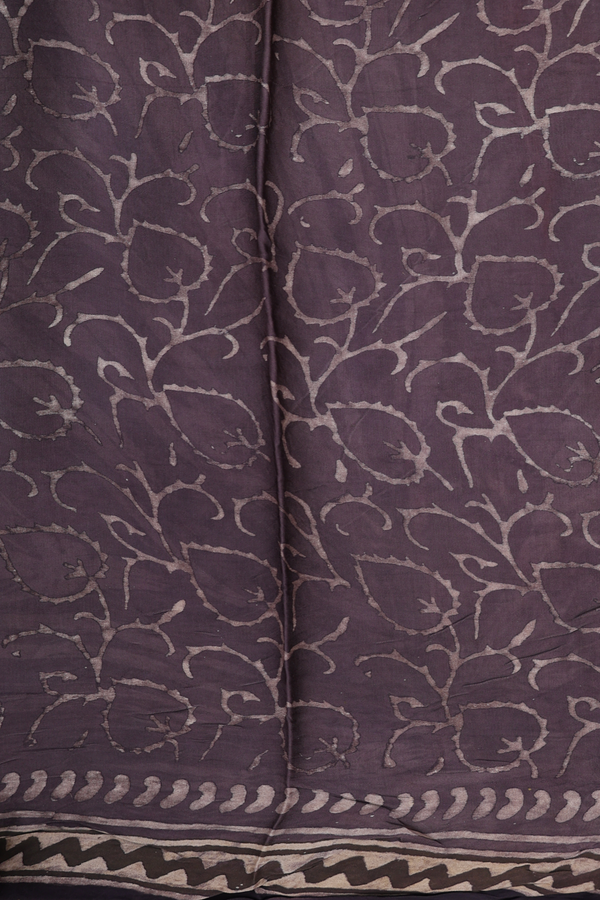 Modal Silk Saree In Cedar Brown With Allover Design
